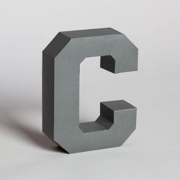 Papertype free standing decorative letters