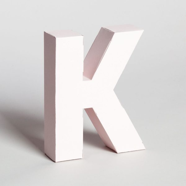 Papertype 3d cardboard letters