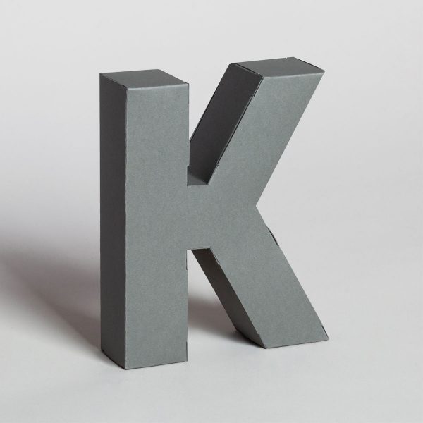 Papertype 3d cardboard letters